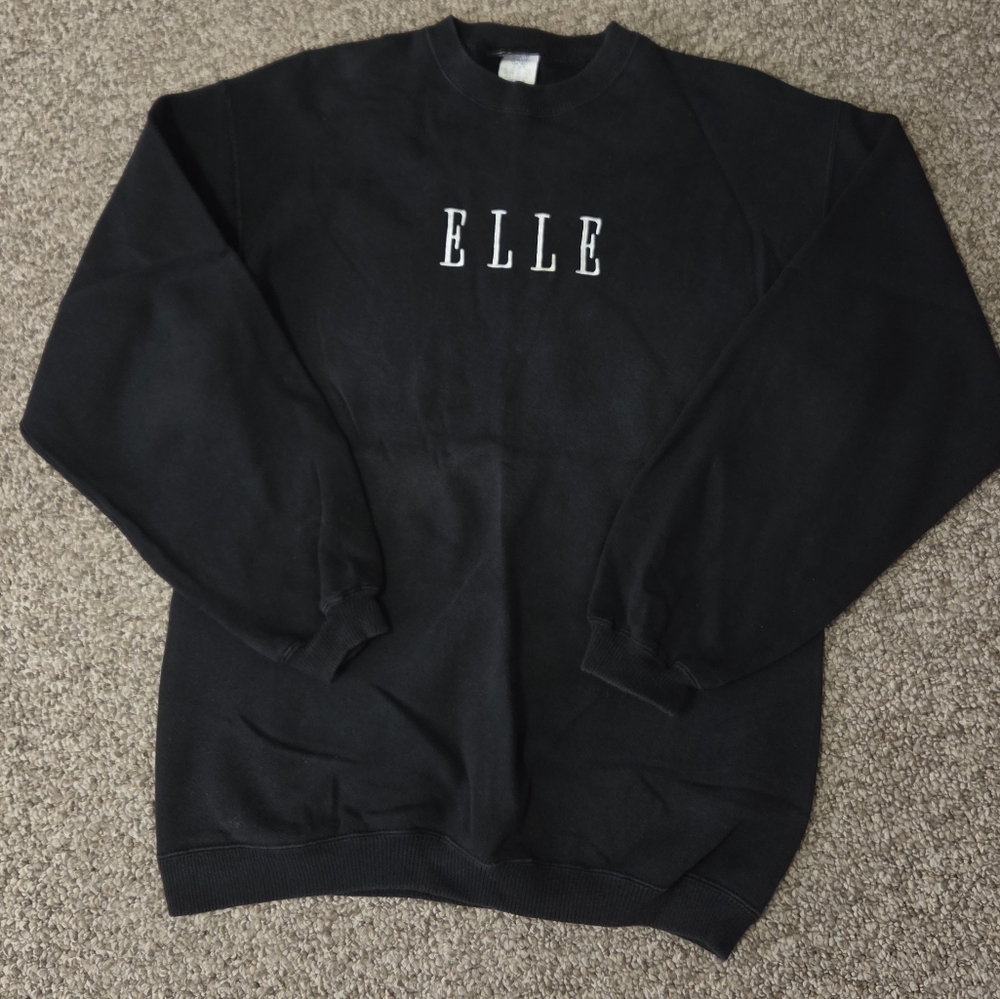 Vtg ELLE Magazine‎ Crewneck Sweatshirt Made In USA